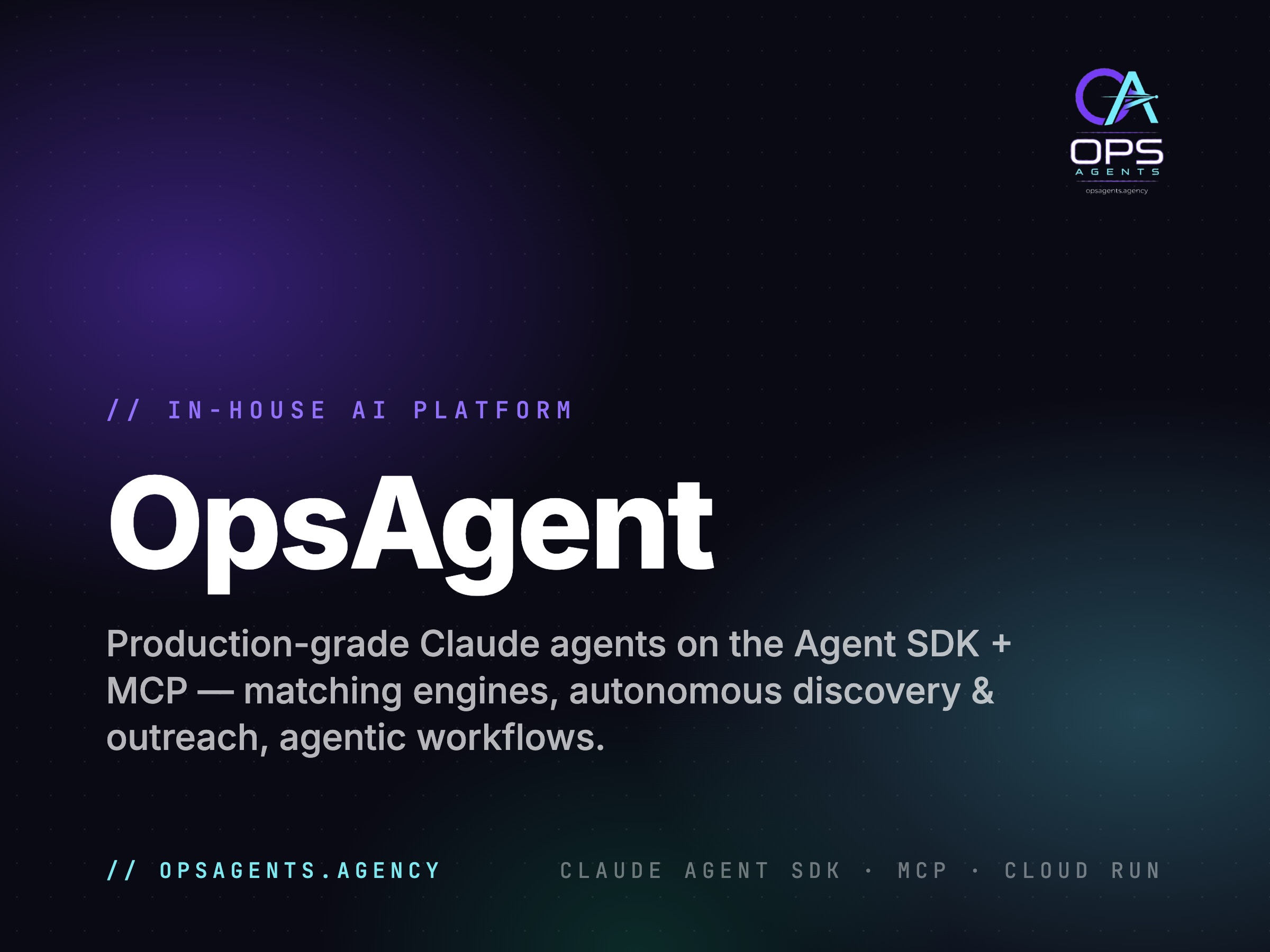 OpsAgent — a platform for production Claude agents