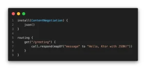 Ktor supports JSON serialization out of the box with Kotlinx Serialization: 